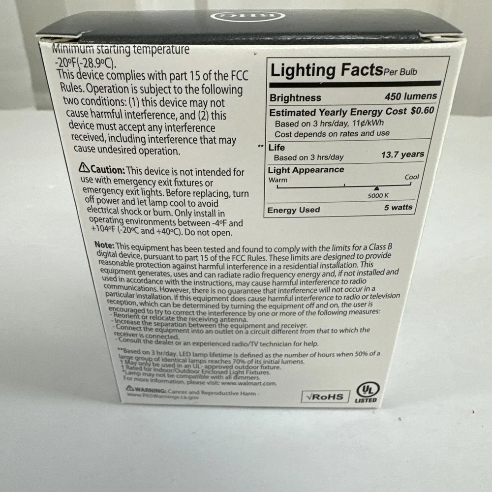 Better Homes & Gardens T6 LED Light Bulbs , 4 Watts (40W Equivalent) 2pk New‎